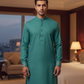 Men's Unstitched Handmade khaadi Slub Cotton Light Green Suit