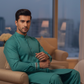 Men's Unstitched Handmade khaadi Slub Cotton Light Green Suit