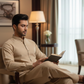 Men's Unstitched Handmade khaadi Slub Cotton Light Skin Suit