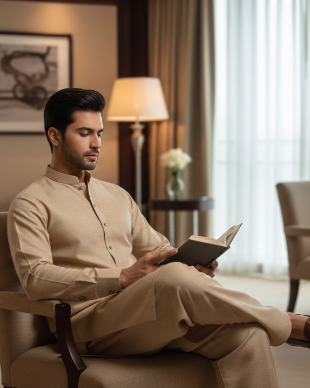 Men's Unstitched Handmade khaadi Slub Cotton Light Skin Suit