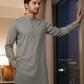 Men's Unstitched Handmade khaadi Slub Cotton Light Zink Suit