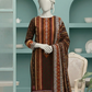 3 Pieces - Neova Unstitched Coffee Brown Print Lawn Suit