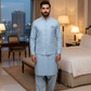 Men's Unstitched Soft Cotton Sky Blue Suit