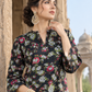 2 Pieces - Winter Slub Unstitched Jet Black linen Allover Suit