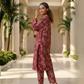 2 Pieces - Gen-Z Unstitched Maroon Print Lawn Suit