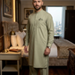 Men's Unstitched Classic Cotton Light Sage Suit