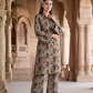 2 Pieces - Gen-Z Unstitched Taupe Print Lawn Suit