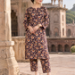2 Pieces - Winter Slub Unstitched Deep Plum linen Allover Suit