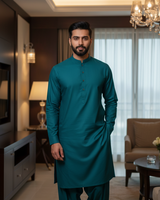 Men's Unstitched Soft Cotton Zinc Suit