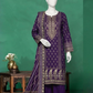 3 Pieces - Neova Unstitched Purple Print Lawn Suit