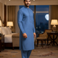 Men's Unstitched Medium Blue Wash & Wear Suit