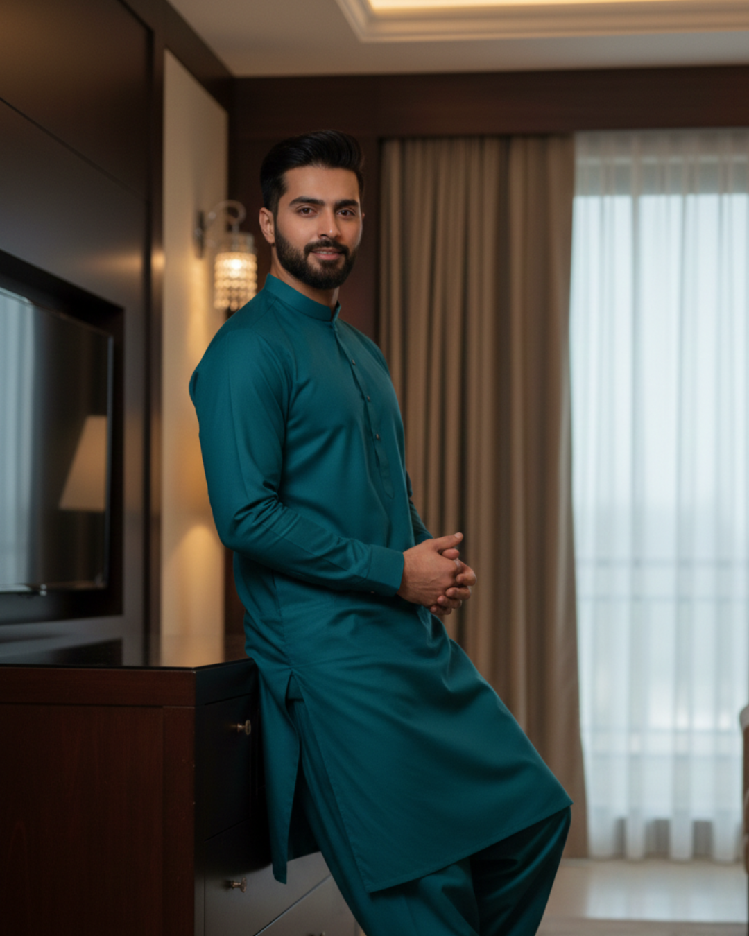 Men's Unstitched Soft Cotton Zinc Suit