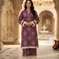2 Pieces - Gen-Z Unstitched Burgundy Lawn Suit