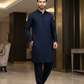 Men's Unstitched Navy Blue Winter Polymax Suit