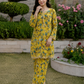 2 Pieces - Gen-Z Unstitched Lemon Bana Doria Lawn Suit