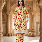 2 Pieces - Gen-Z Unstitched Ivory Cream Lawn Suit