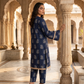 2 Pieces - Gen-Z Unstitched Navy Blue Lawn Suit
