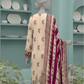 3 Pieces - Neova Unstitched Skin Print Lawn Suit