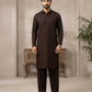 Men's Unstitched Dark Brown Winter Polymax Suit