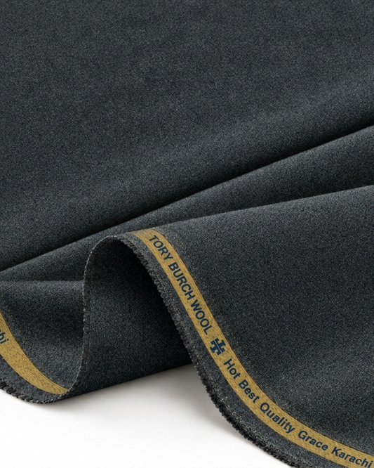 Men's Unstitched Dark Grey Winter Polymax Suit