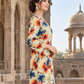 2 Pieces - Winter Slub Unstitched Ivory Cream linen Allover Suit