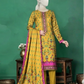 3 Pieces - Neova Unstitched Mustard Print Lawn Suit