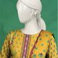 3 Pieces - Neova Unstitched Mustard Print Lawn Suit