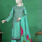 3 Pieces - Neova Unstitched Turquoise Print Lawn Suit
