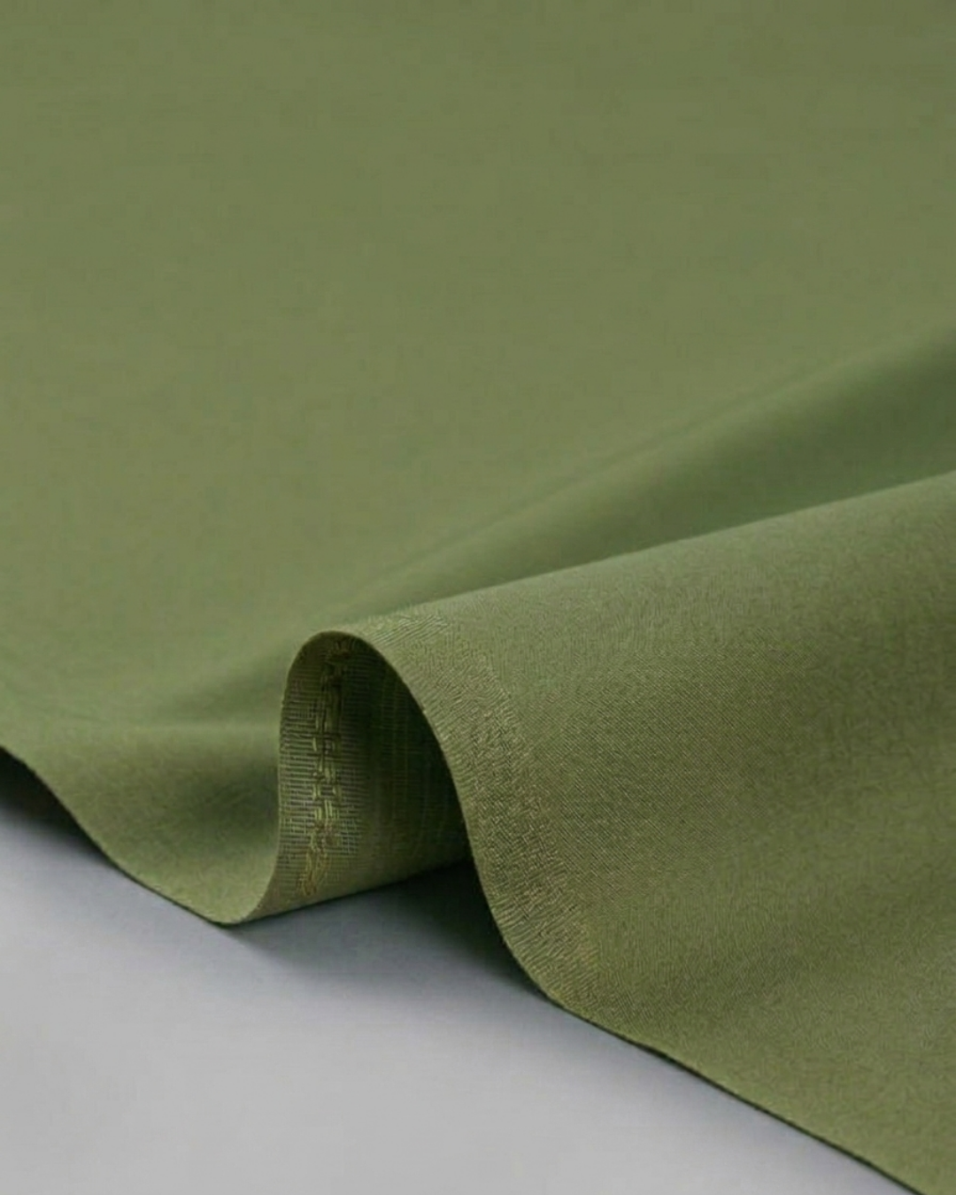 Men's Unstitched Olive Green Wash & Wear Suit