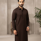 Men's Unstitched Dark Brown Winter Polymax Suit