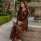 2 Pieces - Gen-Z Unstitched Brown Bana Doria Lawn Suit