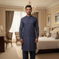 Men's Unstitched Navy Wash & Wear Suit