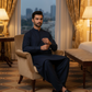 Men's Unstitched Soft Cotton Navy Blue Suit
