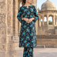 2 Pieces - Winter Slub Unstitched Deep Navy Blue linen Allover Suit