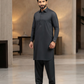 Men's Unstitched Dark Grey Winter Polymax Suit