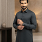 Men's Unstitched Dark Grey Winter Polymax Suit