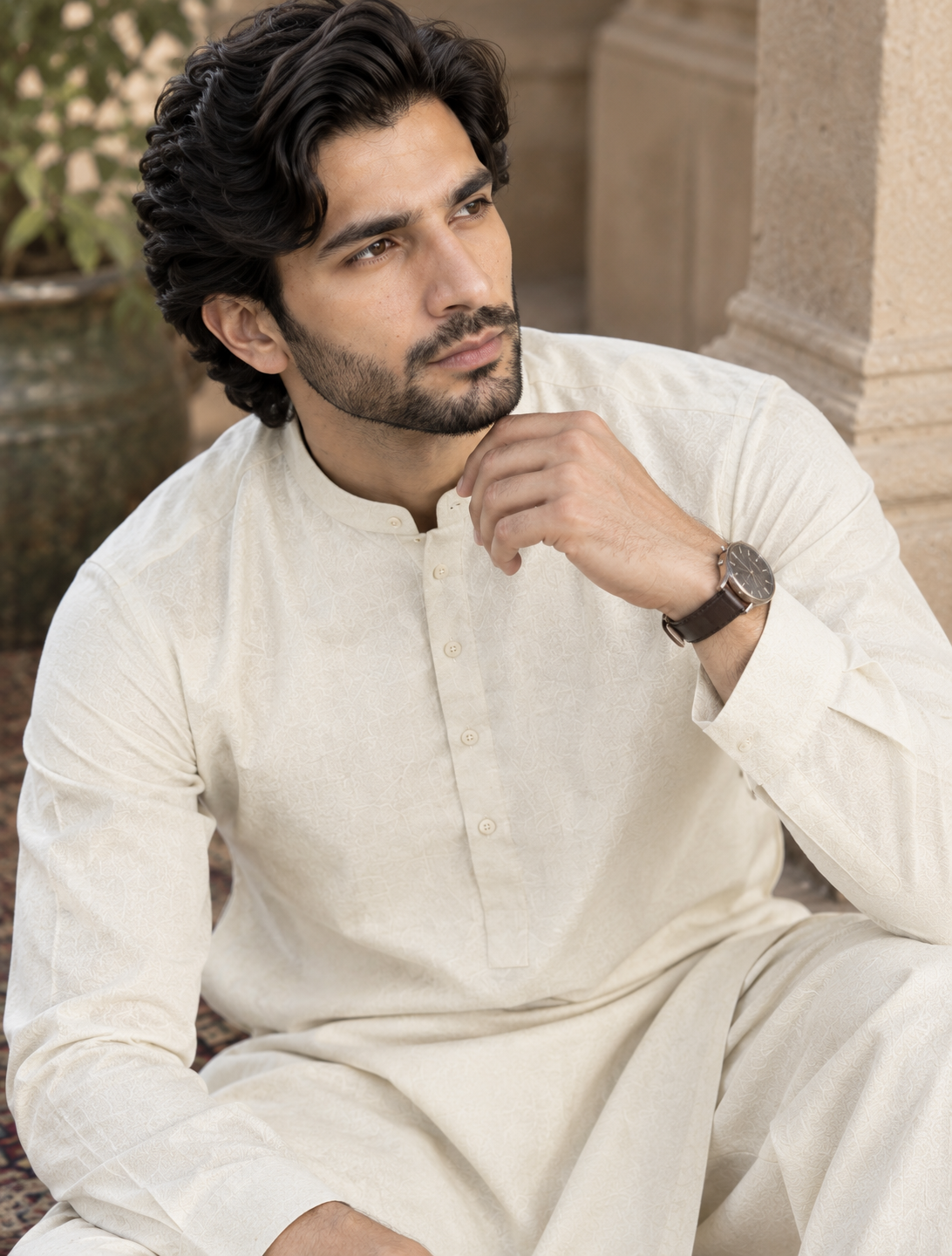 Men's Unstitched Skin Winter kamaliya khaddar Suit