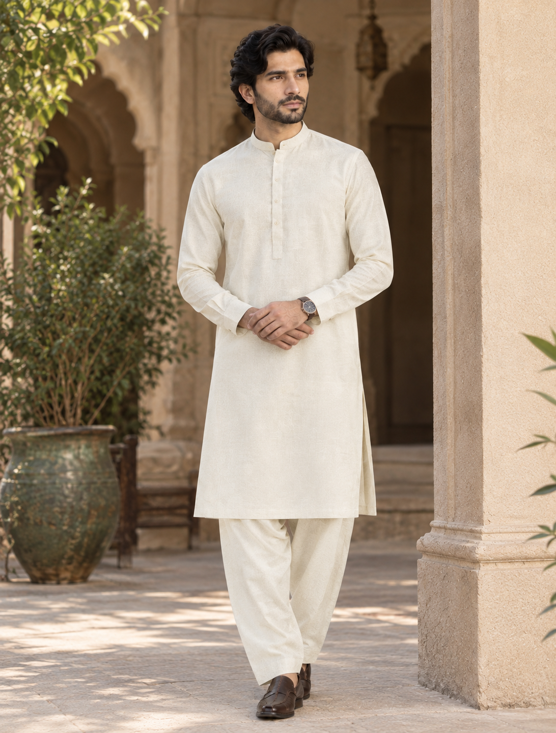 Men's Unstitched Skin Winter kamaliya khaddar Suit