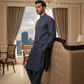 Men's Unstitched Navy Wash & Wear Suit