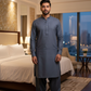 Men's Unstitched Charcoal Grey Wash & Wear Suit